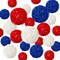 40PCS 4th of July Vase Filler Red White and Blue Rattan Balls Patriotic Decorations Mixed Color Sphere Orbs Decor for Independence Day 3 Sizes 3 Colors(Red,White, Blue)